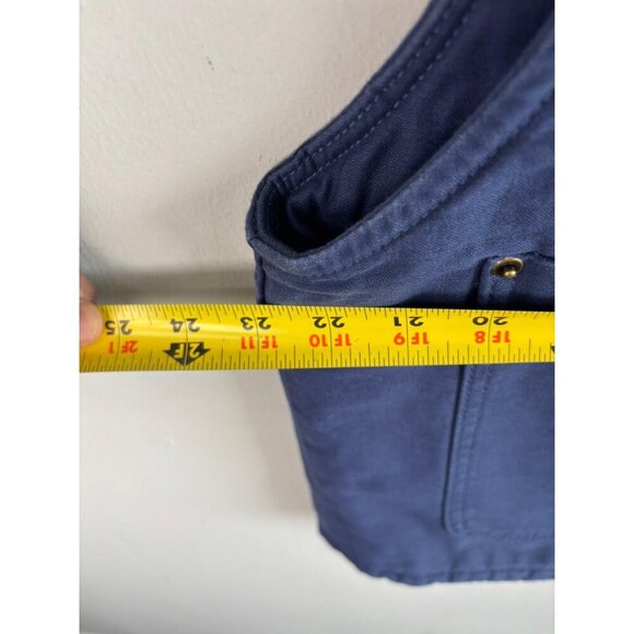 ZARA Mens Blue Denim Vest Relaxed Fit Waistcoat Cotton Zip Pockets Size M - Picture 8 of 13